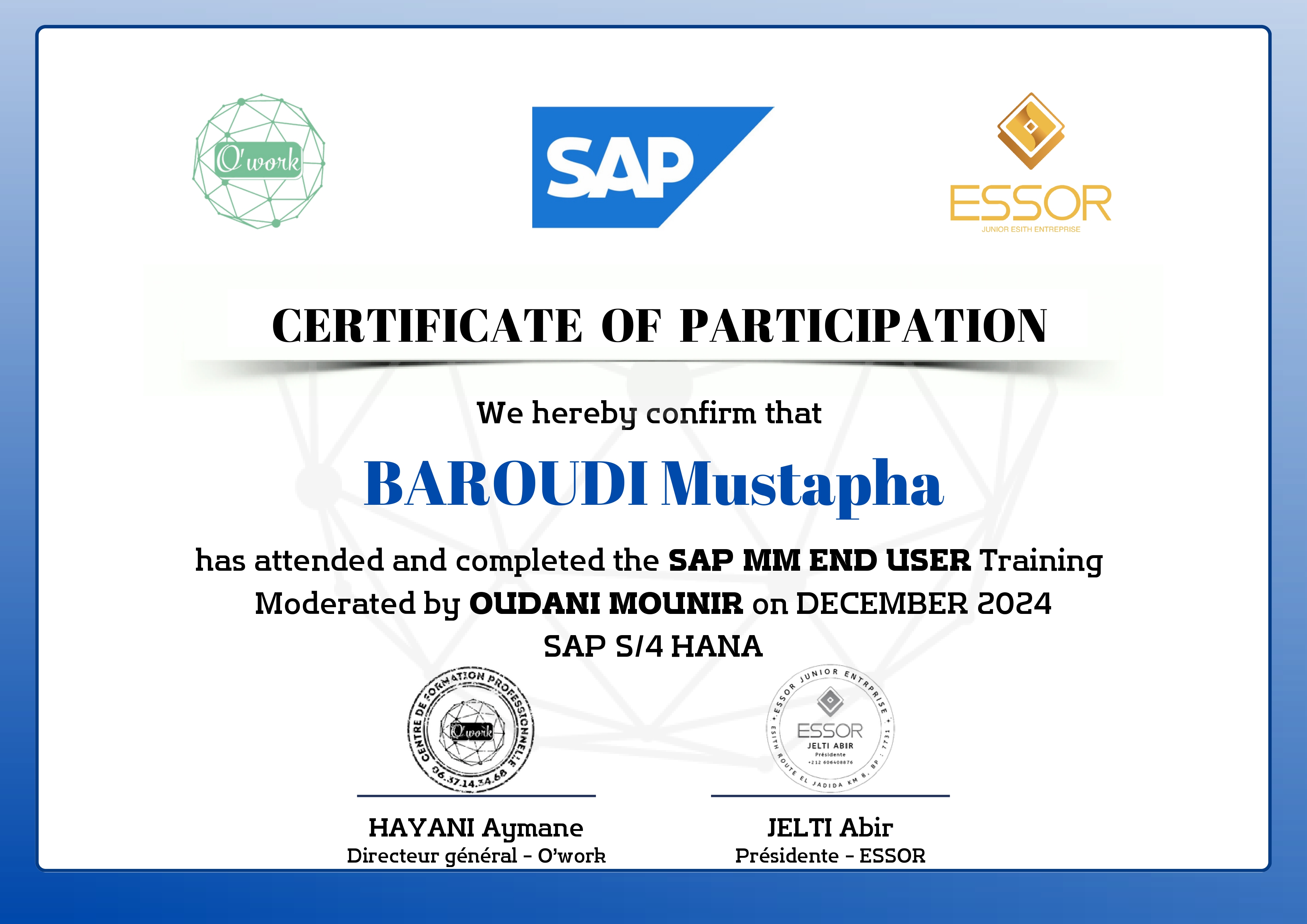 SAP MM End-User Certification